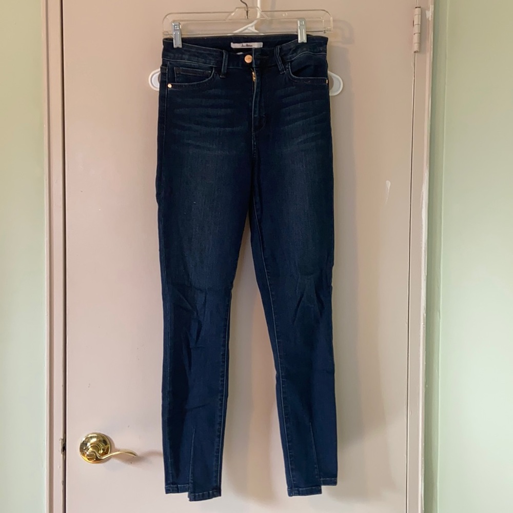 Dark wash skinny jeans